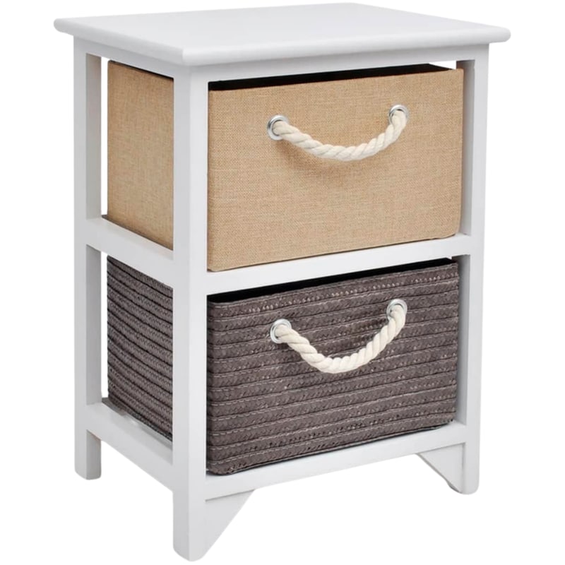 Κομοδίνο Vidaxl Από Ξύλο Παυλώνιας 35x27x48 cm - Πολύχρωμο VIDAXL