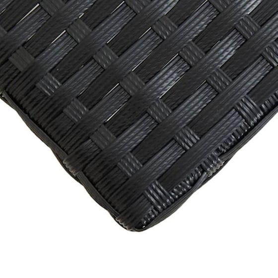 Παγκος Κήπου VidaXL από Συνθετικό Ρατάν/Μασίφ Ξύλο Ακακίας 120x40x40 cm - Μαύρο image 5