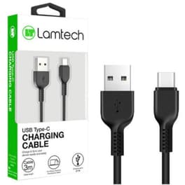 Καλώδιο LAMTECH USB-A - Type C - 3m - Μαύρο