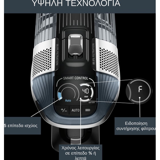 ROWENTA RH99A9WO Animal X-Force Flex 14.60 32.4 V 0.9 L Μαύρο Σκούπα Stick image 5