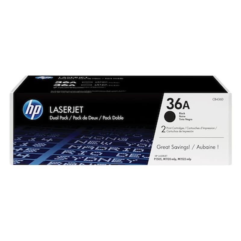 Toner HP 36A CB436AD Dual Pack - Black