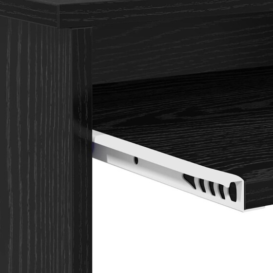 Γραφείο VidaXL από Επεξεργασμένο Ξύλο 120,5x44x88,5 cm - Μαύρη Οξιά image 7