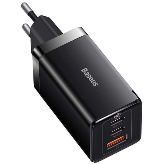 Φορτιστής Πρίζας Baseus GaN5 Pro 2x USB-C/ 1x USB/  Καλώδιο USB-C  65W 1m - Black CCGP120201 image 1