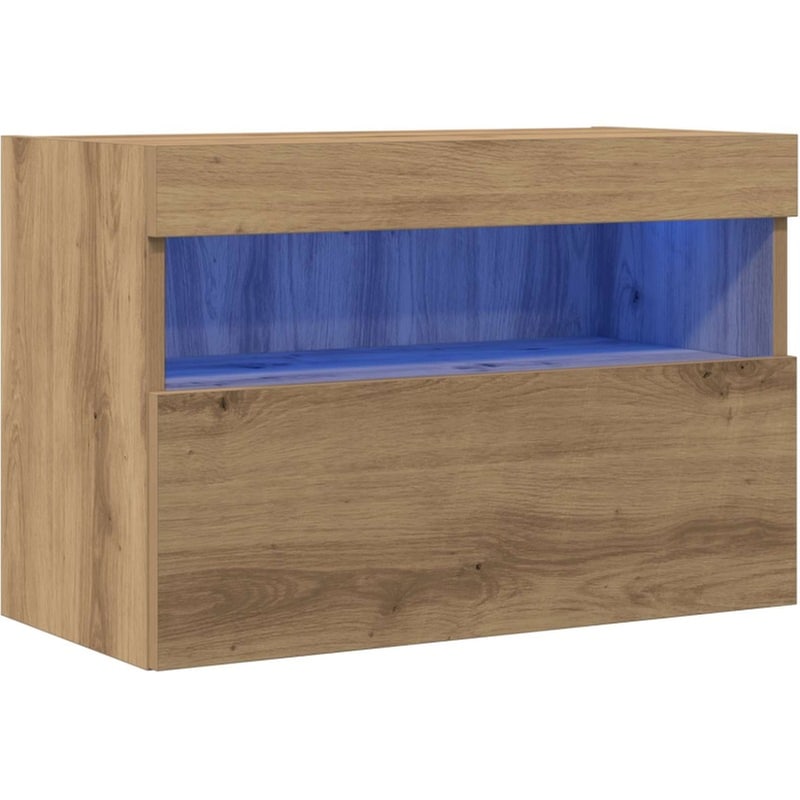 Έπιπλο Τηλεόρασης VidaXL Επιτοίχιο με LED 60 x 30 x 40 cm - Artisan Δρυς
