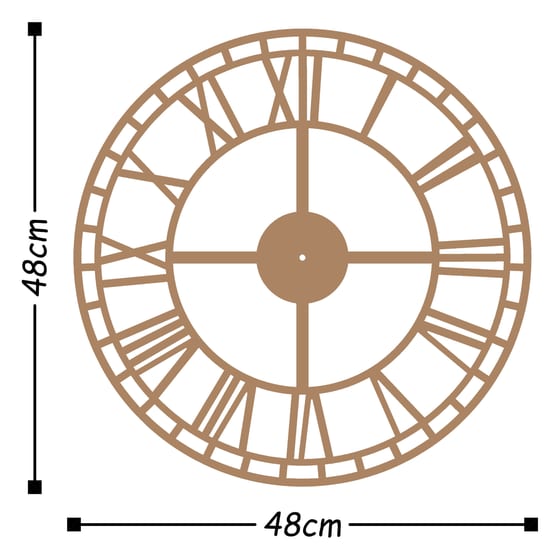 Αναλογικό Ρολόι 24Mall 48x48 cm - Μπεζ image 1