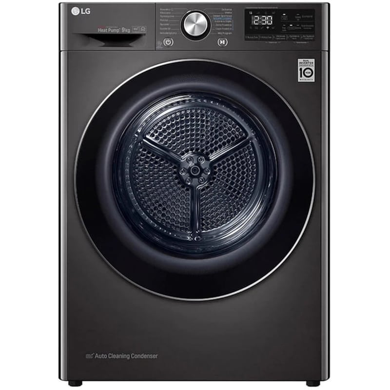 LG RC90V9JV2W 9 kg με Αντλία Θερμότητας Ανθρακί Στεγνωτήριο Ρούχων