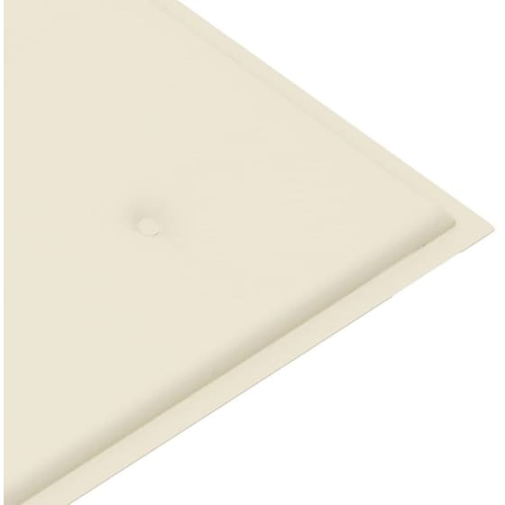 Παγκάκι Κήπου VidaXL με Μαξιλάρι από Μασίφ Ξύλο Teak 128.5x57.5x90 cm - Καφέ/Μπεζ image 6