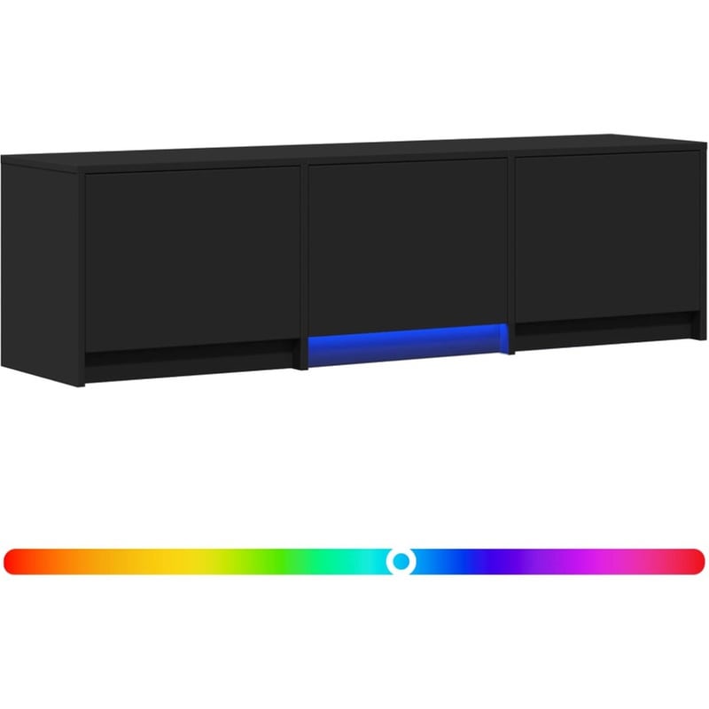 Έπιπλο Τηλεόρασης VidaXL με LED 140 x 34 x 40 cm - Μαύρο