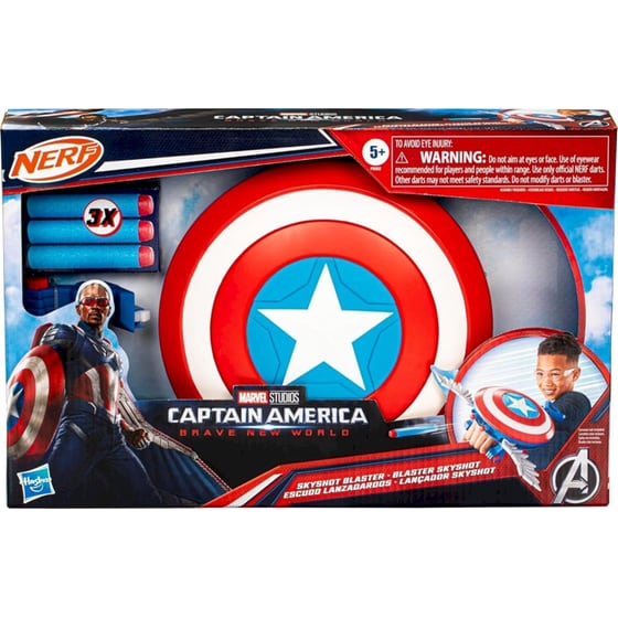 Nerf Εκτοξευτής Marvel Studios Captain America Brave New World: Skyshot Blaster (F9302) image 0