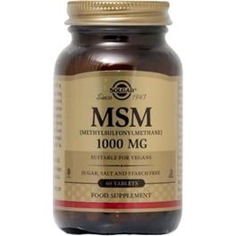 Ειδικό Συμπλήρωμα Διατροφής Solgar MSM 1000mg - 60 ταμπλέτες