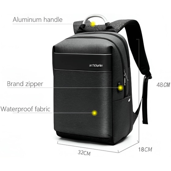 Τσάντα Laptop Arctic Hunter B00218L 15.6" Αδιάβροχη - Μαύρο image 4