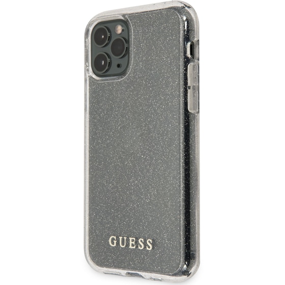 Θήκη Apple iPhone 11 Pro Max - Guess Glitter Collection - Clear/Glitter Silver image 3