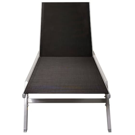 Ξαπλώστρα Παραλίας VidaXL από Ατσάλι και Textilene 200x58x32 cm - Μαύρο image 4