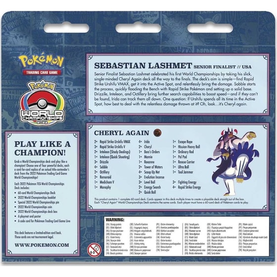 Pokémon TCG: 2022 Pokémon World Championships Deck (Sebastian Lashmet, Cheryl Again) (Pokemon USA) image 2