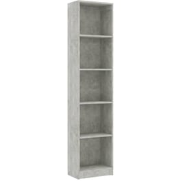 Βιβλιοθήκη VidaXL από Μοριοσανίδα 40x24x175 cm - Γκρι