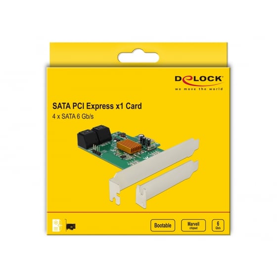 Delock 90382 Κάρτα Δικτύου με 4 Θύρες SATA image 3