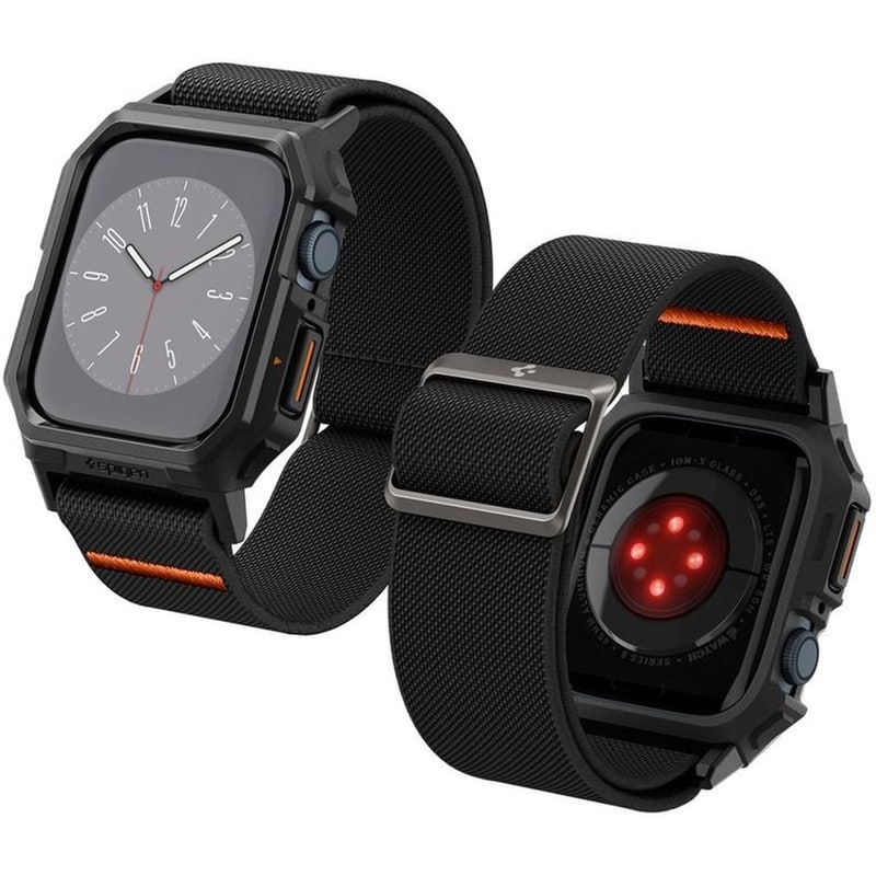 SPIGEN Θήκη Apple Watch 9 / 8 / 7 45mm - Spigen Lite Fit Pro Unibody - Matte Black (acs07103)