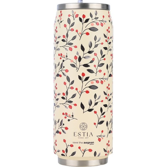 Θερμός Travel Cup Estia Home Art Save the Aegean Bloom Beige 500ml image 0