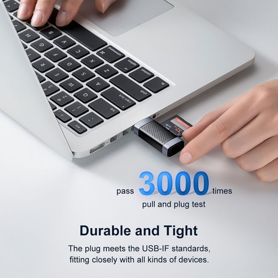 Card reader Orico CS2T-A3 USB 3.0 με 2 θύρες - Μαύρο image 2