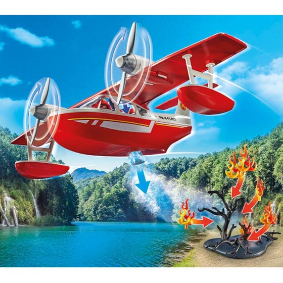 PLAYMOBIL® Action Heroes Πυροσβεστικό Υδροπλάνο (71463) image 5