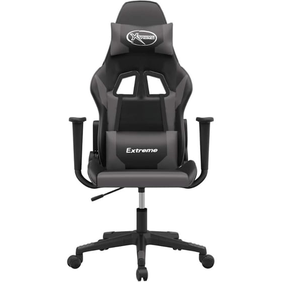 Καρέκλα Gaming VIDAXL 345449 με Ρυθμιζόμενα Μπράτσα από Τεχνητό Δέρμα - Μαύρο image 1