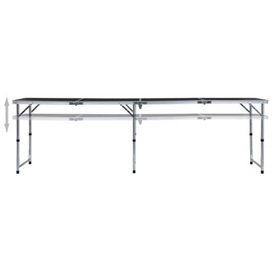 Vidaxl Τραπέζι Κάμπινγκ Πτυσσόμενο Γκρι 240 X 60 Εκ. Αλουμινίου image 2