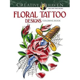 Creative Haven Floral Tattoo Designs Coloring Book