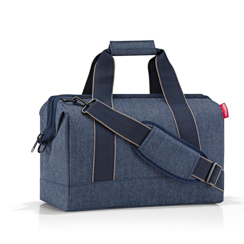 Τσάντα Ταξιδίου Reisenthel Allrounder M Herringbone Dark Blue - 40x33.5x24cm