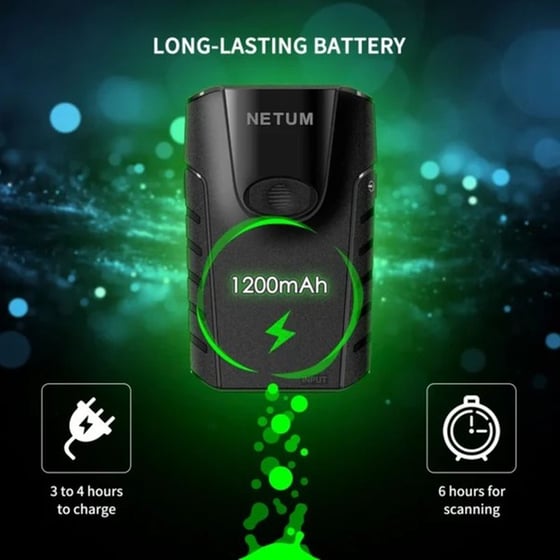 NETUM Scanner Χειρός Bluetooth Φορητό Ανάγνωση 2D για Smartphone/Tablet image 11