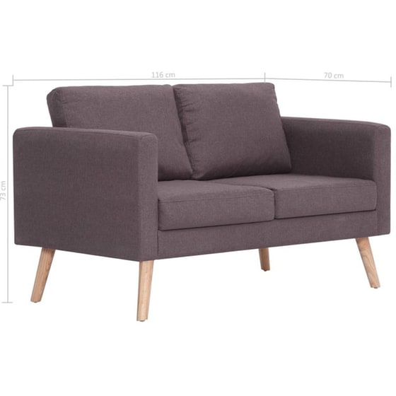 Διθέσιος Καναπές VidaXL 116x70cm - Taupe image 7