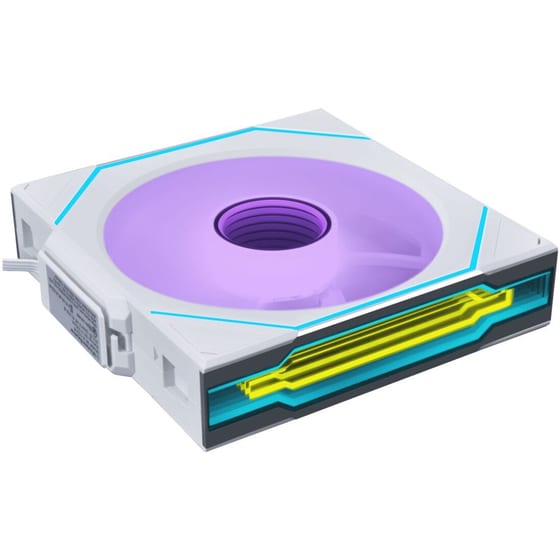 Case Fan Lian Li Uni Fan Sl-inf Wireless Reverse Blade 140mm με ARGB Φωτισμό και Σύνδεση 4-Pin PWM - Λευκό image 3