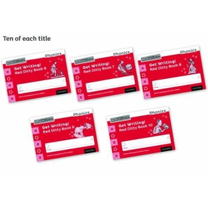 Read Write Inc. Phonics: Get Writing! Red Ditty Books 6-10 Pack of 50