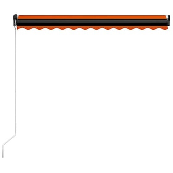 Τέντα Vidaxl Συρόμενη Χειροκίνητη 350x250cm - Πορτοκαλί/Καφέ image 4