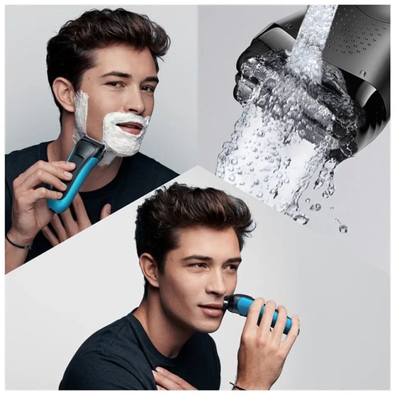 Ξυριστική Μηχανή BRAUN 3-3045s Γαλάζια Μαύρη image 4