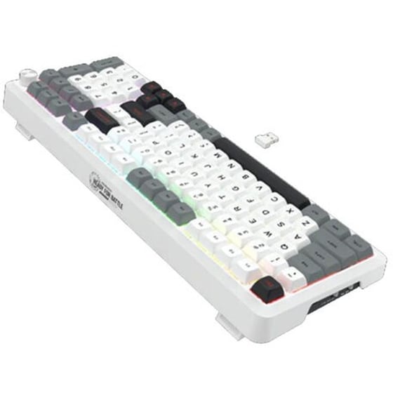 Redragon K688GB Gaming Μηχανικό Ασύρματο Bluetooth Πληκτρολόγιο RGB Λευκό (US) image 6