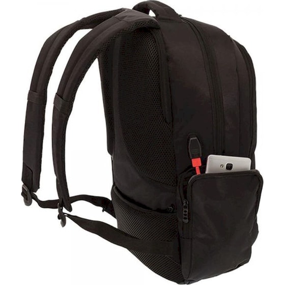 Τσάντα Πλάτης Polo Charger 25 lt με Θήκη Laptop 17" - Μαύρη image 1