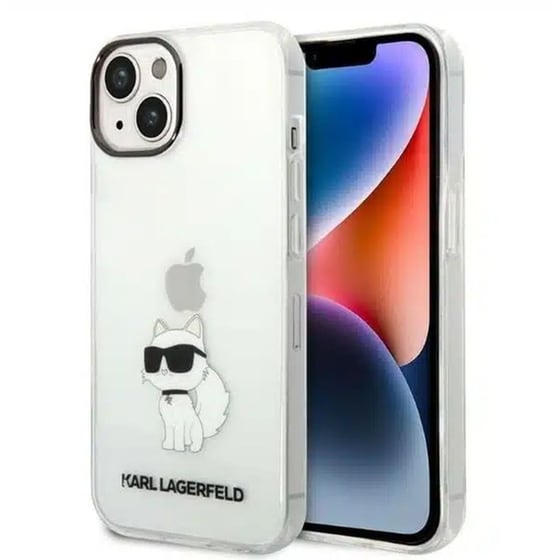 Θήκη Apple iPhone14 Plus - Karl Lagerfeld Ikonik Back Cover Choupette TPU / PC - Clear image 0
