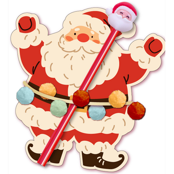 Διακοσμητικό&nbsp;Δώρου&nbsp;Tri-Coastal&nbsp;Xmas&nbsp;Santa&nbsp;&&nbsp;Στυλό image 0