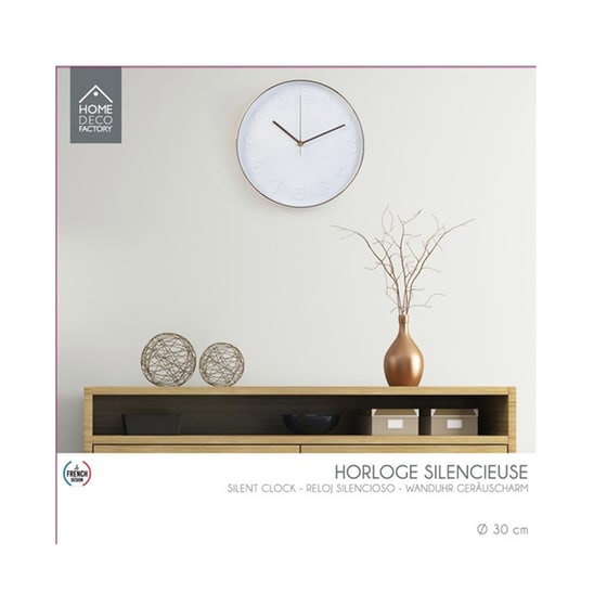 Αναλογικό Ρολόι Home Deco Factory Τοίχου 30 cm - Χάλκινο image 3