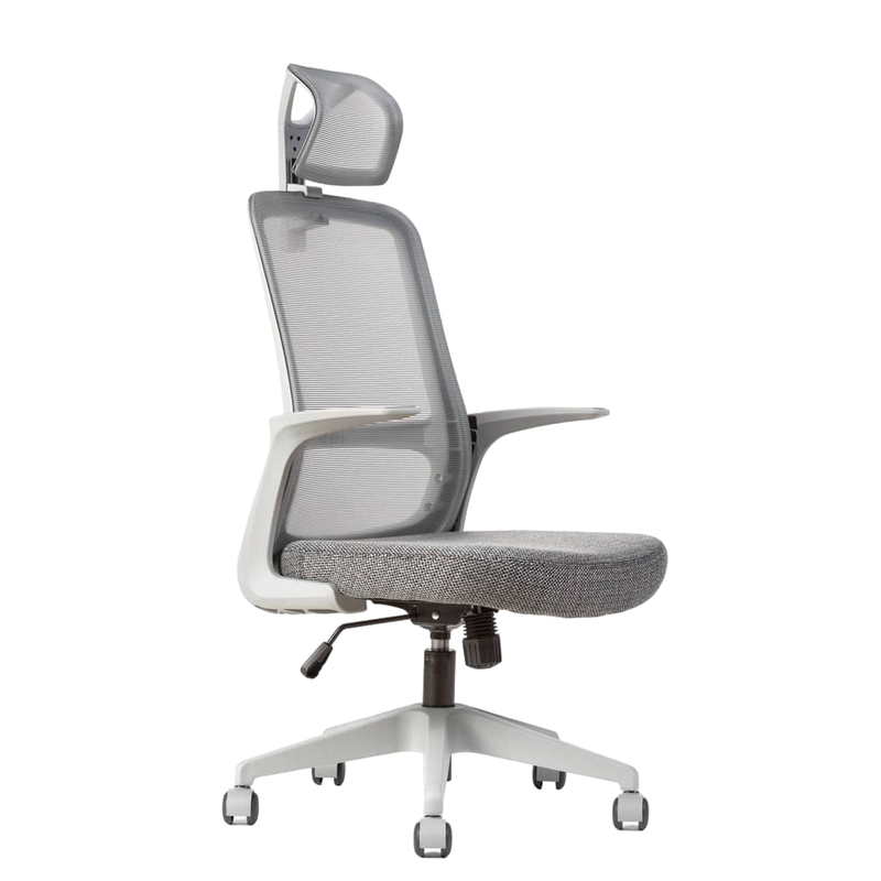 THESIS Καρέκλα Γραφείου με Προσκέφαλο Thesis C7 Υφασμάτινη 60x114-125 cm - Γκρι