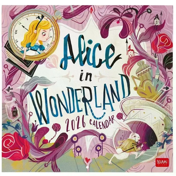 Ημερολόγιο Τοίχου Legami 2026 Alice in Wonderland 30x29cm image 0