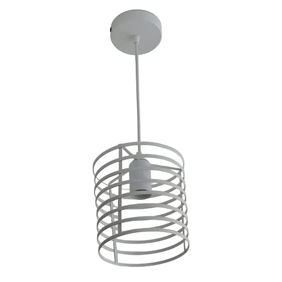 Κρεμαστό Φωτιστικό Οροφής C10 Cylindro 14 Μεταλλικό - Λευκό image 0