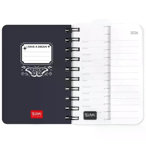 Ημερολόγιo Ημερήσιο Legami 2026 12Μ Small Spiral Moth image 3