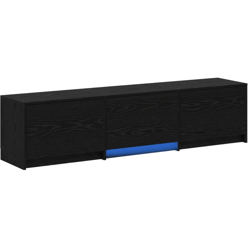 Έπιπλο Τηλεόρασης VidaXL με LED 165 x 34 x 40 cm - Μαύρη Δρυς