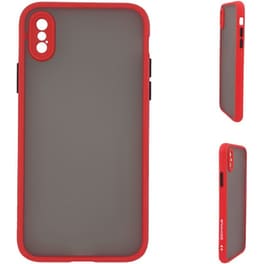 Θήκη Apple iPhone XS Max - Sonique Color Button Bumper - Κόκκινο