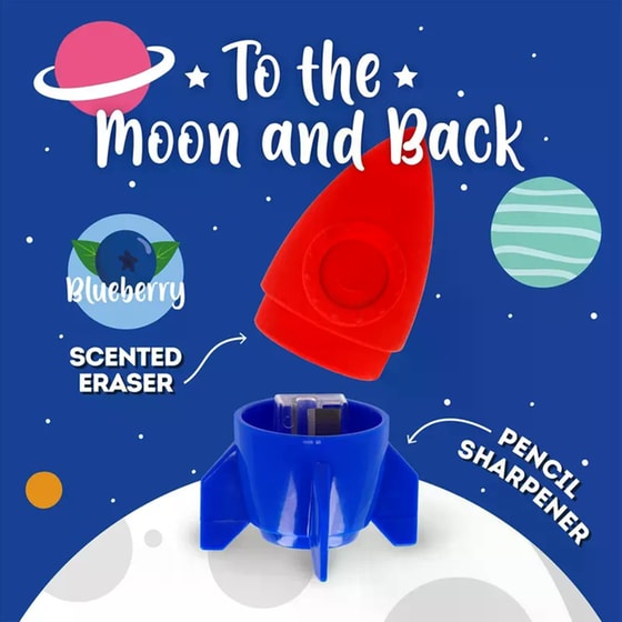 Ξύστρα Legami Μονή με Γόμα To The Moon And Back Space image 1