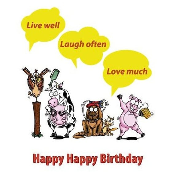 Ευχετήρια Κάρτα 12 Εποχές Ζωάκια Happy Birthday image 0