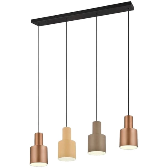 Trio Lighting Κρεμαστό Φωτιστικό Μαύρο Ράγα για 4 Λαμπτήρες E27 87x12x150εκ. image 1