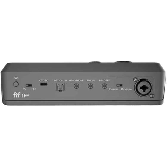 Fifine SC8 RGB Stream Audio Controller Gaming mixer για PC - Μαύρο image 3