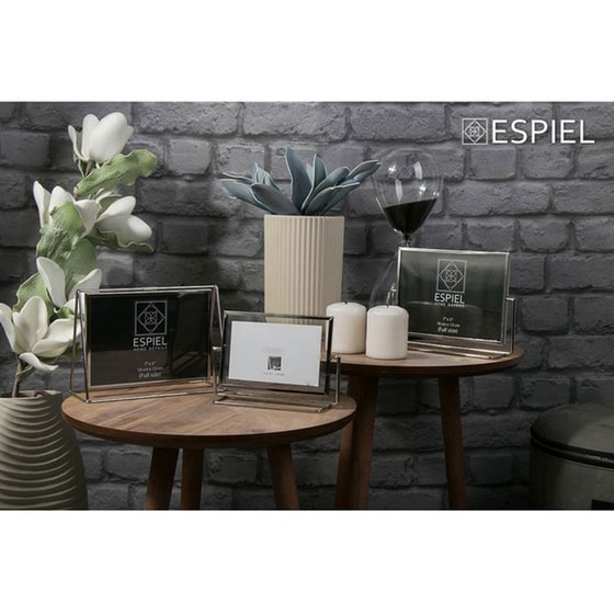Κορνίζα 2 Όψεων Espiel Fam578 Μεταλλική 15x10 cm - Ασημί image 1